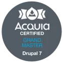 Badge for the Acquia Certified Grand Master - Drupal 7 certification